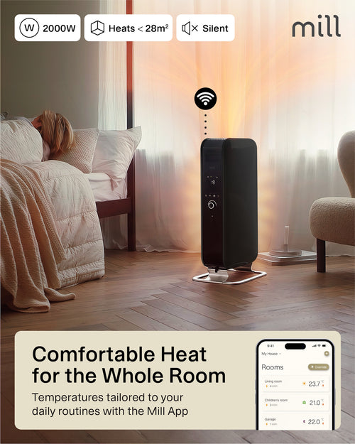 Mill Gentle Air WiFi Oil filled radiator 2000W - black