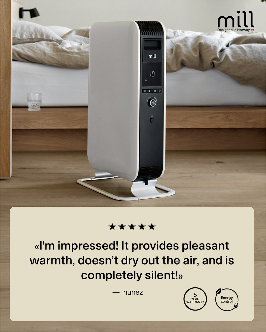 Mill Gentle Air Oil filled radiator 1000W - white
