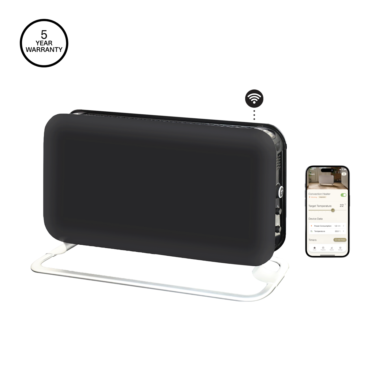 Mill WiFi Portable Heater 1200W - black