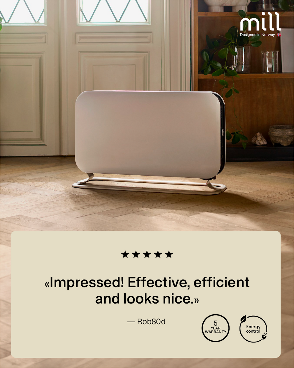 Mill WiFi Portable Heater 1200W - white